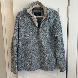 True Grit Men’s Light Blue Sherpa Zip Pullover